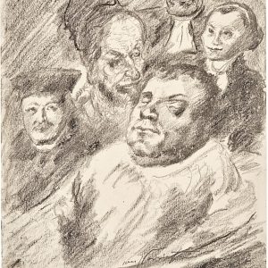 Lithographie mit Luther von Lovis Corinth.