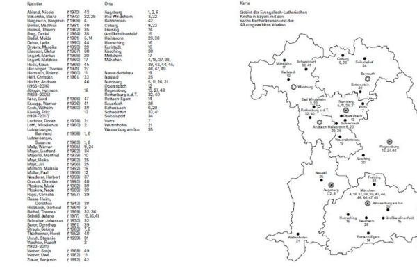 Die Publikation Sieben mal Sieben Kunst des 21. Jahrhunderts in der Evangelisch-Lutherischen Kirche in Bayern.