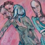 Maxim Kantors Gemälde Refugees in der landeskirchlichen Kunstsammlung.